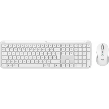 Logitech MK950 Signature Slim klaviatūros ir pelės rinkinys, belaidis RF + Bluetooth, QWERTY danų, suomių, norvegų, švedų, balta