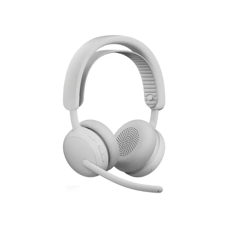 Ausinės Logitech Zone Wireless 2 ES – belaidės (Bluetooth) ir laidinės, USB-C, supraauralinės, 1,5 m laidas, balta, 212 g