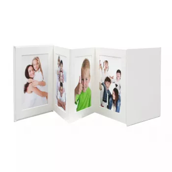 Fotoalbumas Deknudt Leporello Baltas 8 lapai 10 x 15 cm