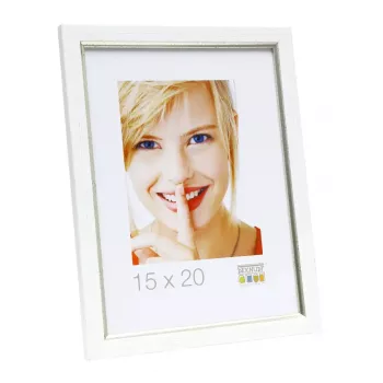 Vieno paveikslėlio rėmelis Deknudt S46AF1 sidabrinis baltas 168x218 mm