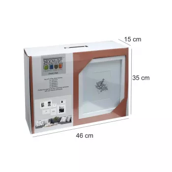 Paveikslėlių rėmelių rinkinys Deknudt S46YK1 Baltas MDF Stiklas Medis