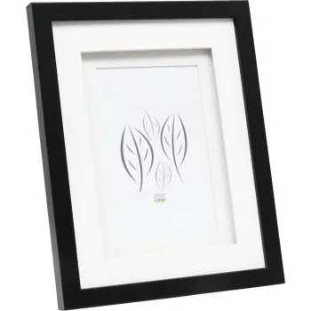 Nuotraukų rėmelis su dvigubu paspartu Deknudt S65KK2 juodas 13x13 cm