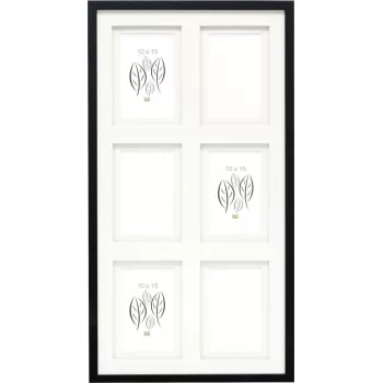 Dvigubas paspartu Deknudt nuotraukoms 6×10 ir 15×10 cm – juodas S65KK2