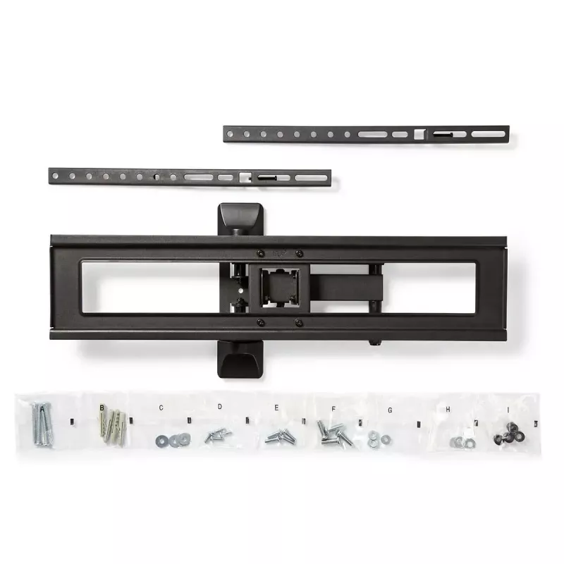 Grindinis TV stovas Nedis TVWM1550BK, 94–177,8 cm (37–70 col.), VESA 600x400, 25 kg, juodas