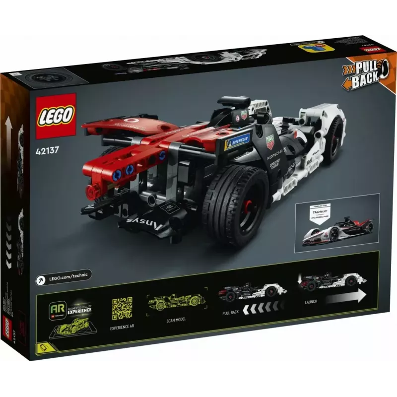 LEGO statybinis rinkinys Formulė E Porsche 99X Electric modelis 42137 – konstrukcinis žaislas