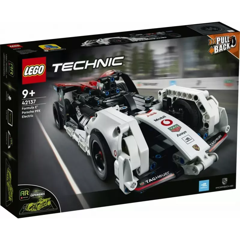 LEGO statybinis rinkinys Formulė E Porsche 99X Electric modelis 42137 – konstrukcinis žaislas