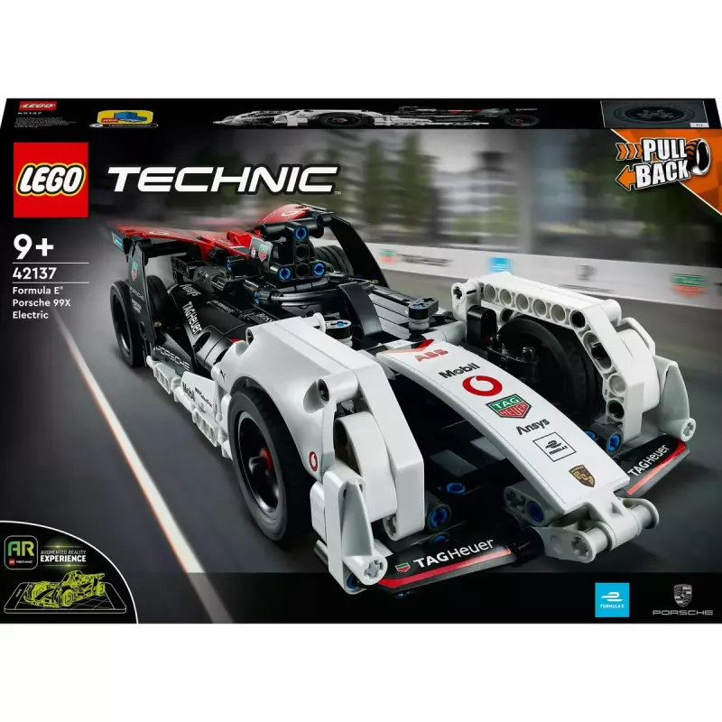 LEGO statybinis rinkinys Formulė E Porsche 99X Electric modelis 42137 – konstrukcinis žaislas