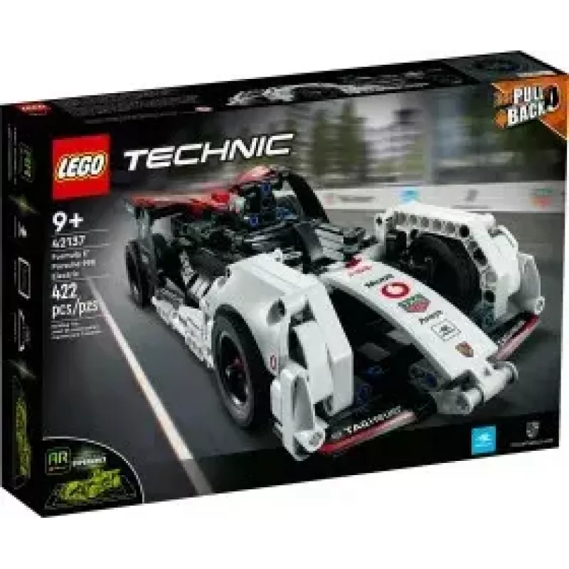 LEGO statybinis rinkinys Formulė E Porsche 99X Electric modelis 42137 – konstrukcinis žaislas