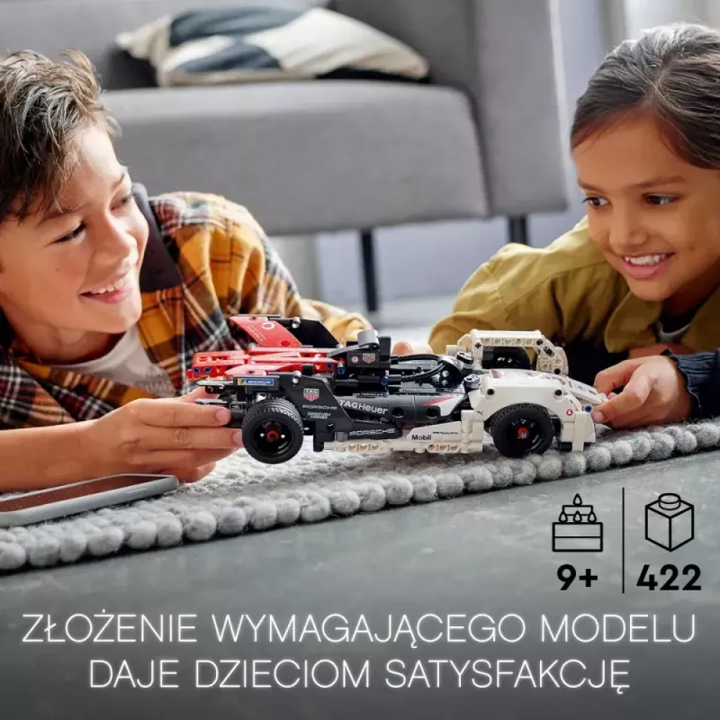 LEGO statybinis rinkinys Formulė E Porsche 99X Electric modelis 42137 – konstrukcinis žaislas