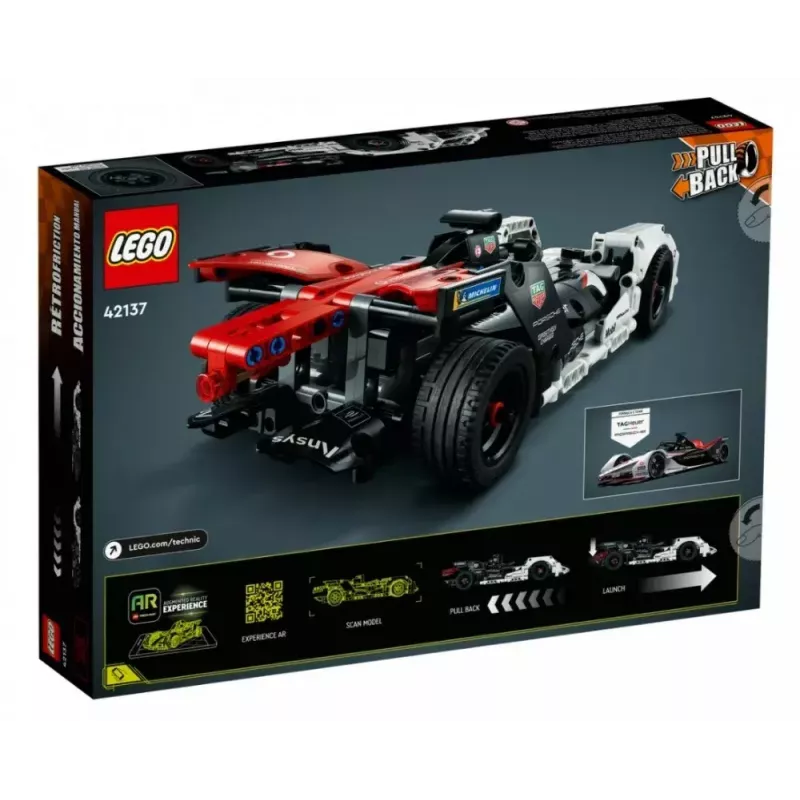 LEGO statybinis rinkinys Formulė E Porsche 99X Electric modelis 42137 – konstrukcinis žaislas