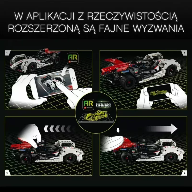 LEGO statybinis rinkinys Formulė E Porsche 99X Electric modelis 42137 – konstrukcinis žaislas
