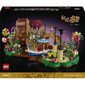 LEGO Ideas rinkinys 21360 Villi Vonkka ir šokolado fabrikas – kolekcinis modelis