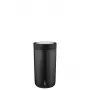 Stelton To Go Click 200 ml juodas nerūdijančio plieno kelioninis puodelis