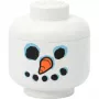 Room Copenhagen Storage Head Snowman mini – LEGO suderinamas žaislų ir plytelių organizatorius, baltas