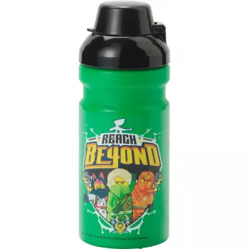 Geriamasis butelis Room Copenhagen Ninjago Green – 0,39 L, žalia/juoda