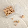 room copenhagen Storage Brick 4 Top Lid Glitter – skaidri LEGO tipo dėžutė su 4 smaigais ir blizgučiais