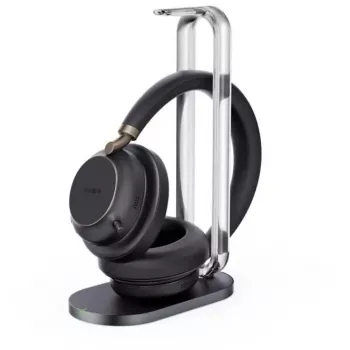 Ausinė ant ausies Yealink BH76 Plus su USB-C ir įkrovimo stovu, Teams versija, juoda