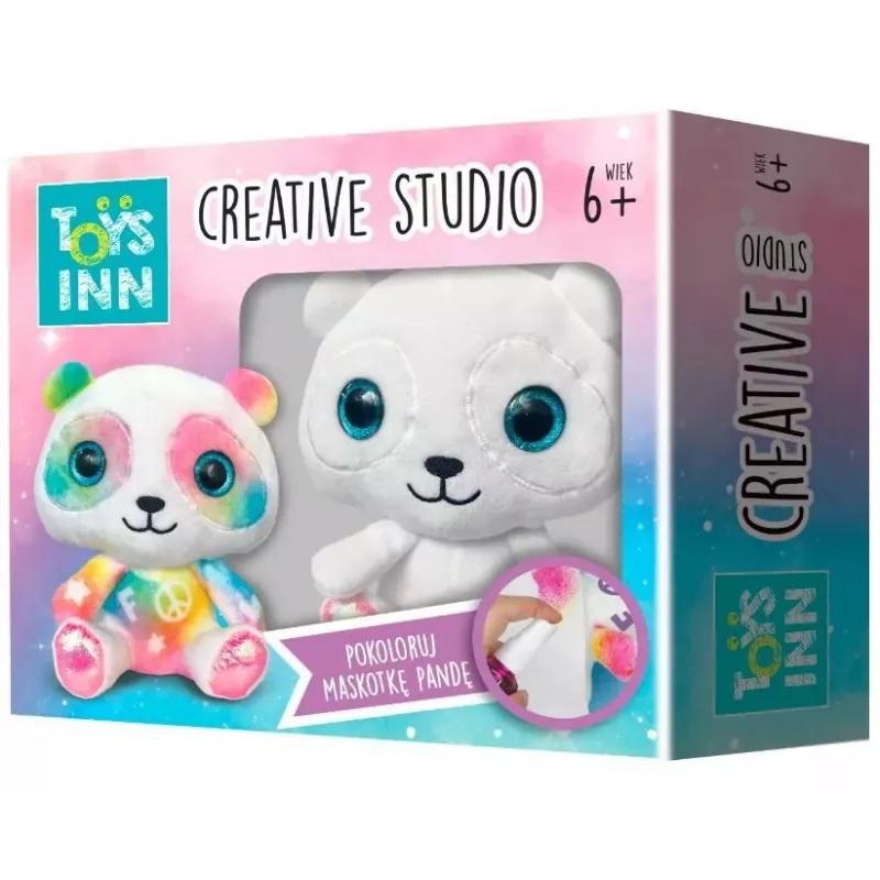 Stnux Creative Studio spalvinimo rinkinys – pandos pliušinis žaislas spalvinimui, kūrybinis rinkinys STN7878