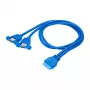 USB ilginimo kabelis Akyga AK-CA-62 USB 3.2 Gen 1 65 m 2 x USB 3.0 mėlynas