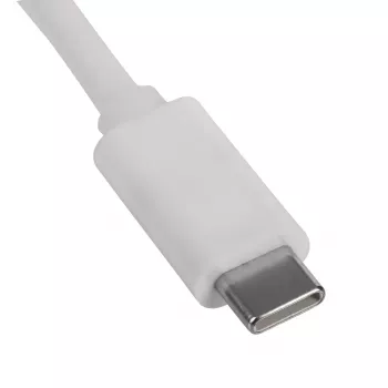 USB šakotuvas Akyga AK-AD-57, USB 2.0 Type-C pagrindinė jungtis, HDMI prievadas, 500 Mbit/s, baltas, 80×80×15 mm