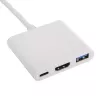 Akyga AK-AD-57 USB-C šakotuvas su USB 3.0 A tipo, USB-C ir HDMI 4K jungtimis