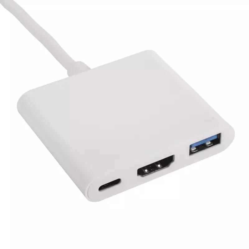Akyga AK-AD-57 USB-C šakotuvas su USB 3.0 A tipo, USB-C ir HDMI 4K jungtimis