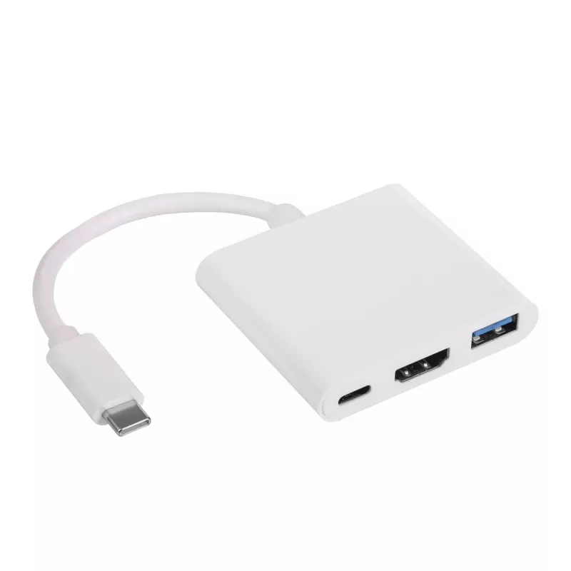 Akyga AK-AD-57 USB-C šakotuvas su USB 3.0 A tipo, USB-C ir HDMI 4K jungtimis