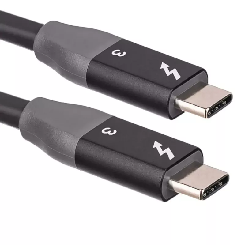 Akyga AK-USB-34 USB-C – USB-C Thunderbolt 3 kabelis, 40 Gbps, 100 W, 1,5 m, juodas