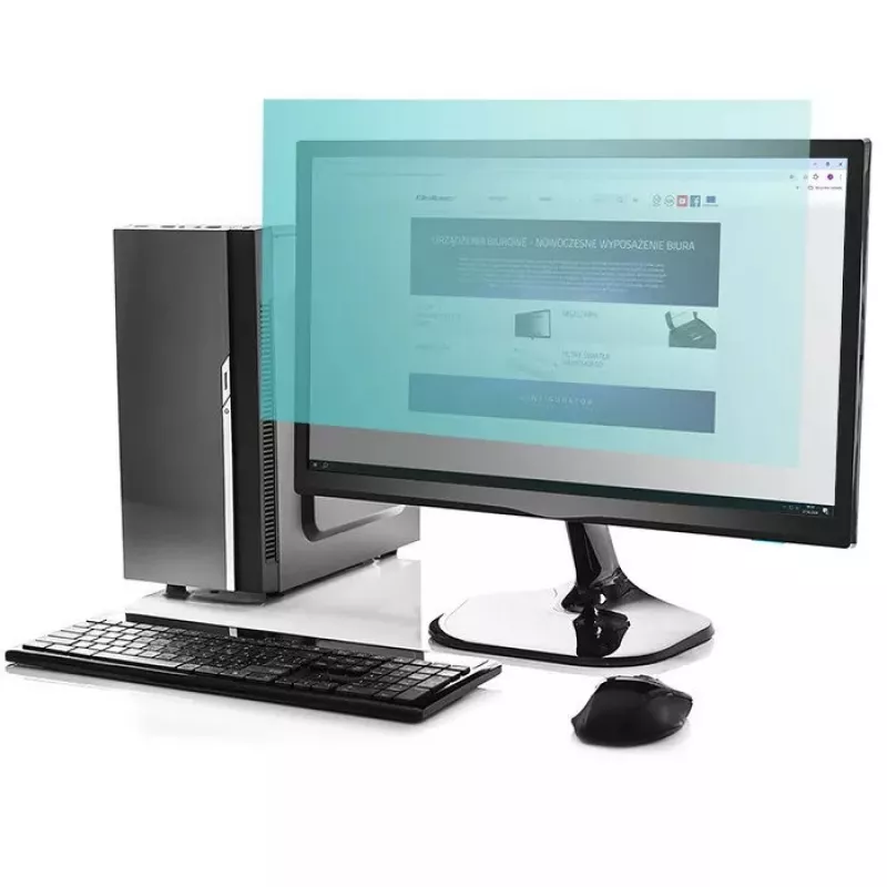 Apsauginė plėvelė ekranui QOLTEC 51073 — 21,5 colio matinė, antirefleksinė, mėlynos šviesos filtras