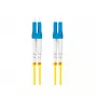 Šviesolaidinis jungiamasis kabelis LANBERG FO-LULU-SD11-0050-YE 5 m, G.657.A1, LC–LC, geltonas
