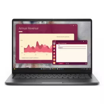 Nešiojamas kompiuteris Dell Pro 14 PC14250 — Intel Core 7 150U, 14 colių (1920x1200) Full HD+, 16 GB DDR5, 512 GB SSD, Windows 11 Pro, juodas