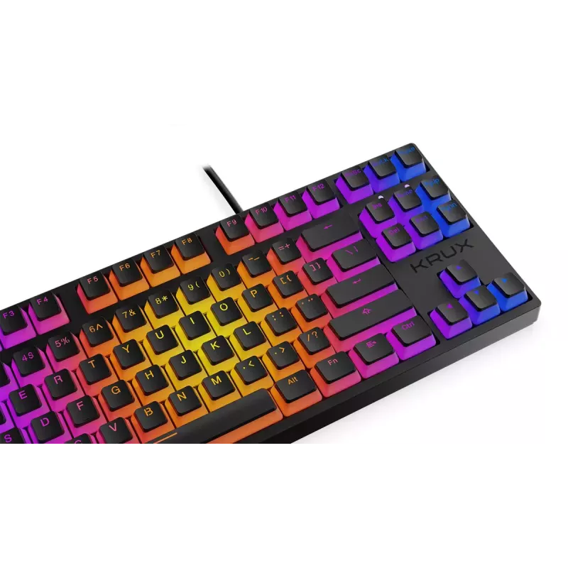 KRUX Atax PRO RGB žaidimų klaviatūra, mechaninė, USB, QWERTY anglų, juoda, Tenkeyless