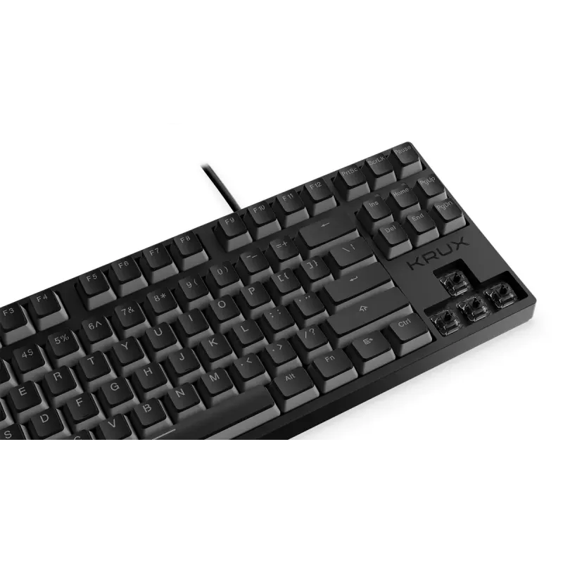 KRUX Atax PRO RGB žaidimų klaviatūra, mechaninė, USB, QWERTY anglų, juoda, Tenkeyless