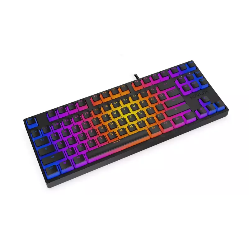 KRUX Atax PRO RGB žaidimų klaviatūra, mechaninė, USB, QWERTY anglų, juoda, Tenkeyless
