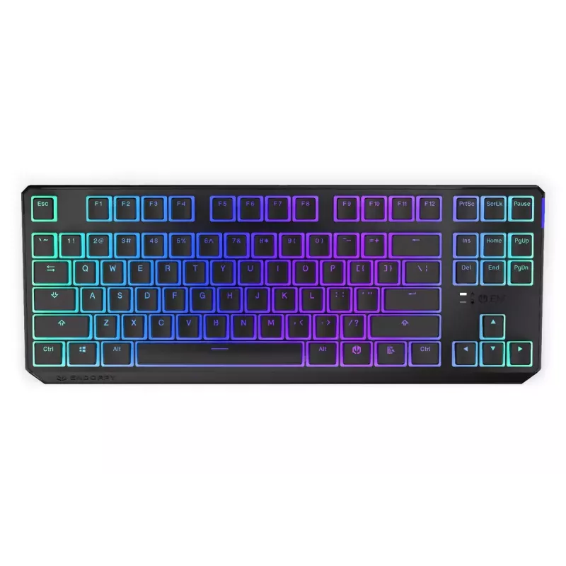 Žaidimų klaviatūra ENDORFY TKL USB Mechaninė 87 klavišų RGB Juoda