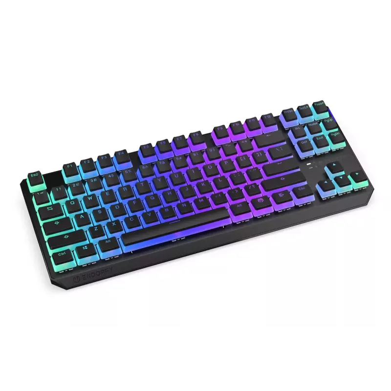Žaidimų klaviatūra ENDORFY TKL USB Mechaninė 87 klavišų RGB Juoda