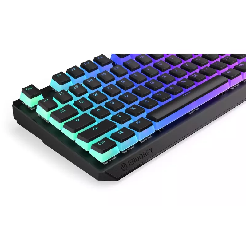 Žaidimų klaviatūra ENDORFY TKL USB Mechaninė 87 klavišų RGB Juoda