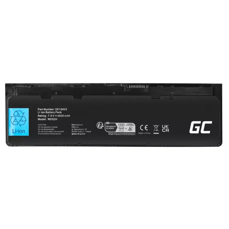 Baterija Green Cell DE154V2, skirta DELL Latitude E7240, E7250