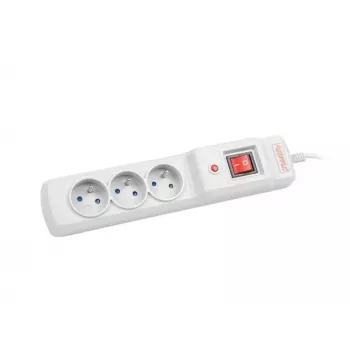 Maitinimo juosta ARMAC M3 su 3 lizdais ir 1,5 m laidu, pilka