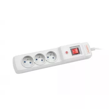 Maitinimo juosta ARMAC M3 su 3 lizdais ir 1,5 m laidu, pilka