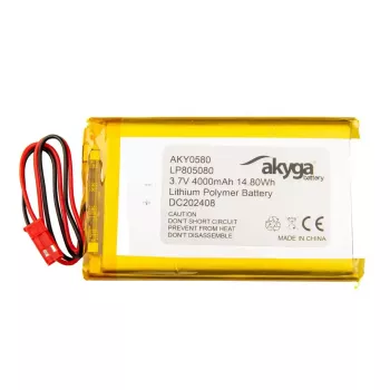 Akyga AKY0580 baterija mobiliesiems įrenginiams, Li-Ion, 50×80×8 mm, sidabrinė