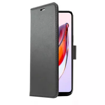 Dėklas-piniginė SCREENOR, iPhone 15, 6,1 colio (15,5 cm), juoda, 3 kortelių kišenės, dirbtinė oda + TPU