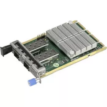 Tinklo adapteris Supermicro AOC-A25G-M2SM – QSFP28 vidinė sąsaja, pasyvus aušinimas, 15 W, 76×115 mm