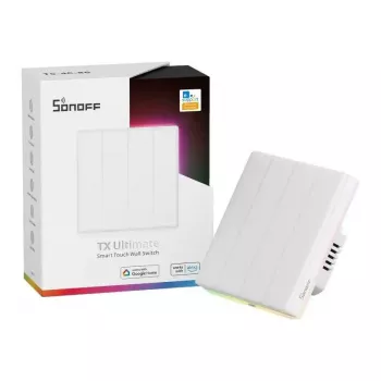 Sieninis išmanus WiFi jutiklinis jungiklis Sonoff T5 4C 4 kanalų (T5-4C-86)