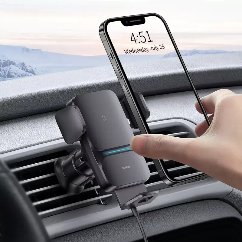 Automatinis laikiklis Baseus Wisdom Car Mount Wireless Charger belaidis įkroviklis automobiliui
