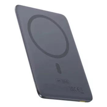 Nešiojamas powerbankas Baseus PicoGo Ultra-Slim 5000 mAh, 20 W išvestis, belaidis įkrovimas, USB-C, pilka