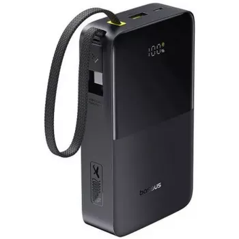 Powerbankas Baseus EnerFill Bipow2 Pro 20000 mAh, PD 3.0 & QC 3.0, 22.5 W, 1×USB-A + 1×USB-C, juodas, iki 3 įrenginių