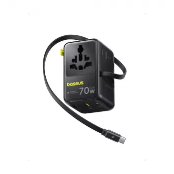 Įkroviklis Baseus EnerCore CG11 — vidinis AC greitasis įkroviklis, 2x USB-C, 1 m laidas, juodas