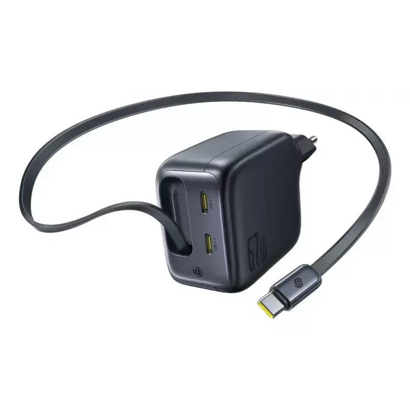 Kroviklis Baseus EnerCore CJ11 Greitasis Kroviklis 3C 67W – 3× USB-C, AC įvadas, Juodas