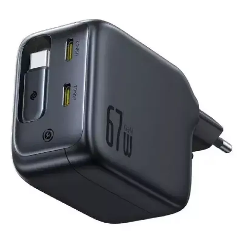Kroviklis Baseus EnerCore CJ11 Greitasis Kroviklis 3C 67W – 3× USB-C, AC įvadas, Juodas